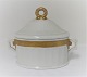 Royal Copenhagen. Fan with gold. Sugar bowl. Model 11561. Length 12.5 cm. (1 
quality)