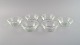 Six finger bowls in clear art glass. France, mid 20th century.
