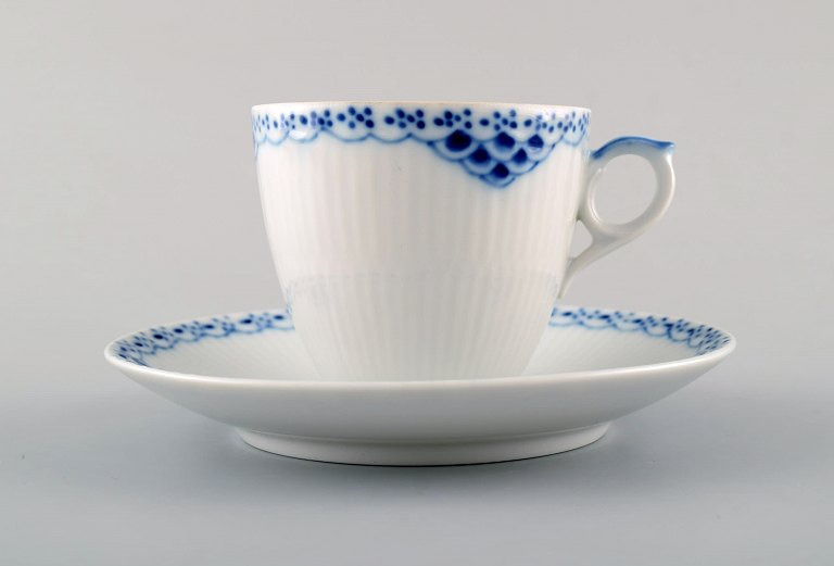 Royal Copenhagen "Princess" coffee cup with saucer. 10 sets.
