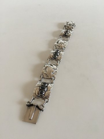 Georg Jensen Silver Bracelet with opals No 14