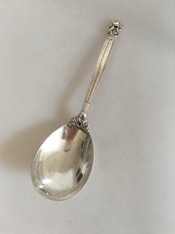 Georg Jensen Sterling Silver Acorn Large Serving Spoon No 111