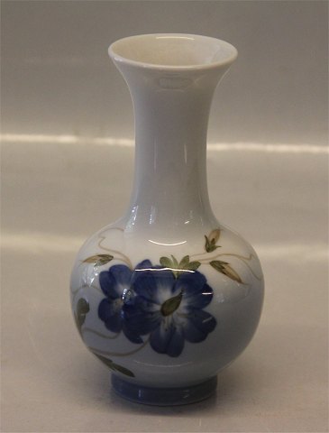 Kongelig Dansk 2800-1554 RC Vase med blå blomst 12,5 cm