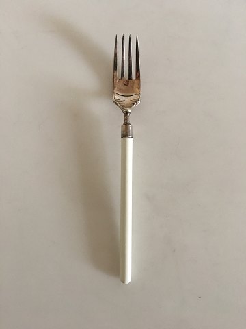 Hans Hansen Amalie Silver Lunch Fork with White Handle