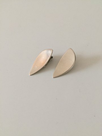 George Jensen earclips made of sterling silver.