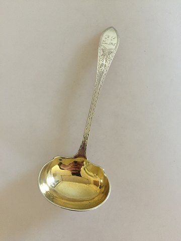 Andersen and Wilson Danish Silver sauce spoon with gilded bowl
