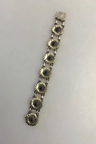 Georg Jensen Sterling Silver Bracelet No 36 with Lapis Lazuli
