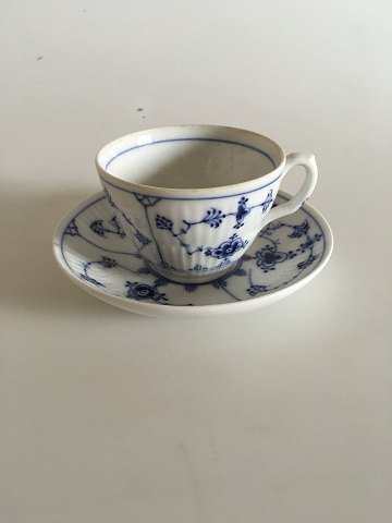 Royal Copenhagen Blue Fluted Plain Coffee Cup and Saucer No 71