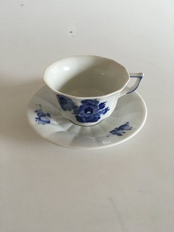 Royal Copenhagen Blue Flower Angular Coffee Cup and Saucer No 8608