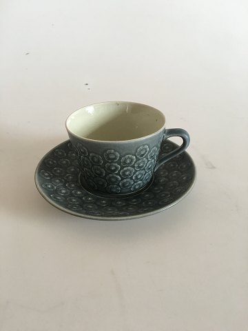Bing & Grondahl Kronjyden Blue Azur Coffee Cup and Saucer