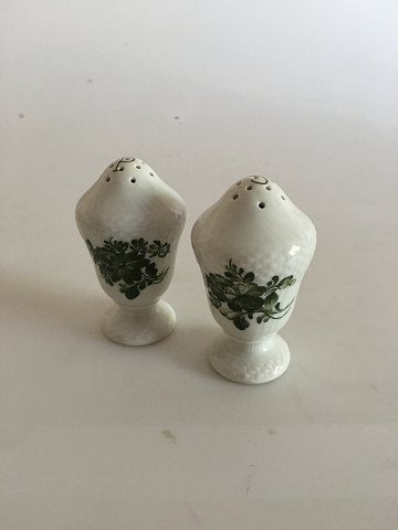 Royal Copenhagen Green Flower Salt & Pepper Shakers No 1706