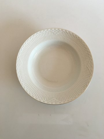 Royal Copenhagen Tradition White Half Lace with Gold Border Deep Plate No 659