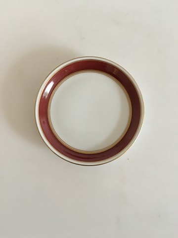 Bing & Grondahl Wagner Ashtray No 30 Wine Red and Gold Border..
