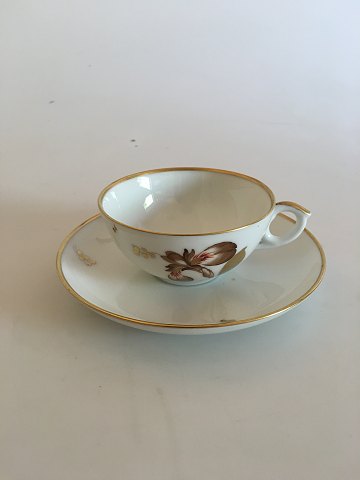 Royal Copenhagen Brown Iris Tea Cup and Saucer No 9186