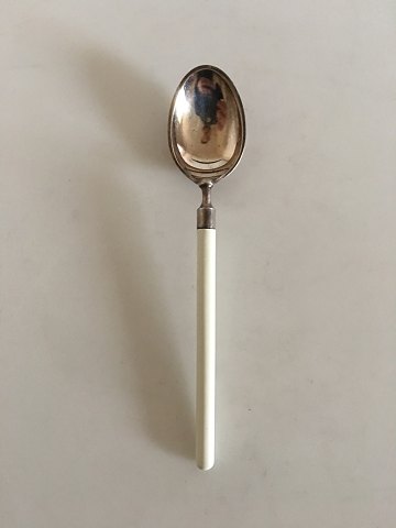 Hans Hansen Amalie Silver Tea Spoon with White Handle
