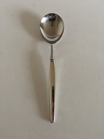 Georg Jensen Sterling Silver Cypress Serving Spoon with Stainless Steel Top