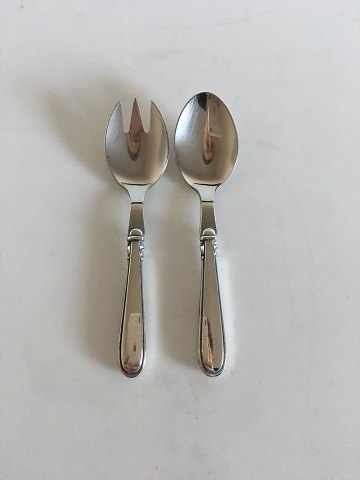 Cohr Elite Silver Small Fork and Spoon Set with Stainless Steel Top
