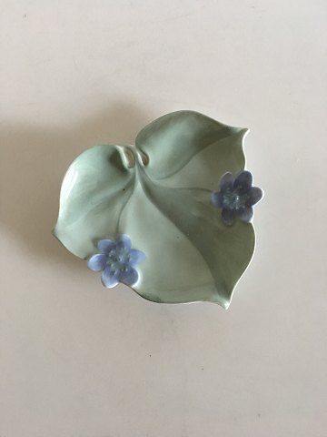 Rörstrand Leafshaped Dish with Blue Flowers