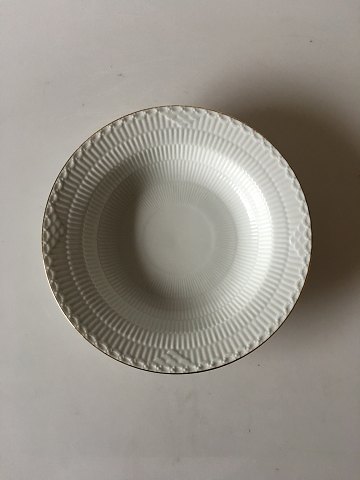 Royal Copenhagen Tradition White Half Lace w. Gold Deep Plate No. 566