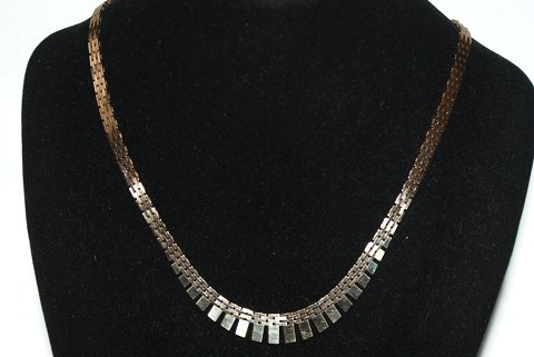 Brick necklace 5 Rows, Gold