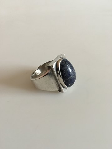 Georg Jensen Sterling Silver Ring No 84A with Lapis Lazuli