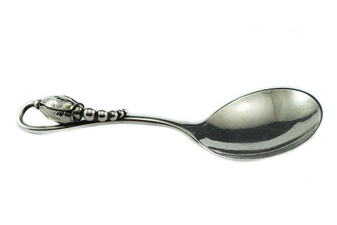 Georg Jensen; Magnolia/Blossom sugar spoon of sterling silver