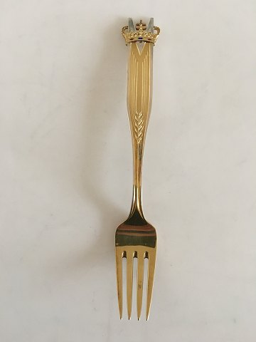 Anton Michelsen Commemorative Fork In Gilded Sterling Silver from 1958