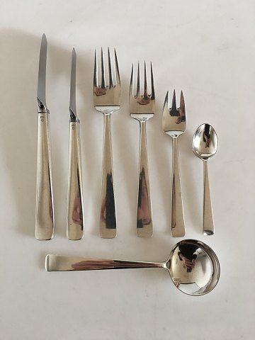 Georg Jensen Sterling Silver Margrethe Cutlery / Flatware Set for 6 People. 40 
Pieces