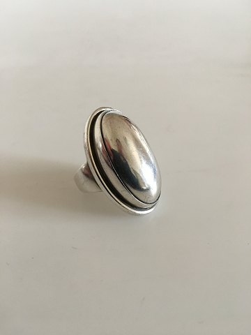 Georg Jensen Sterling Silver Ring No 46E with Silver Stone