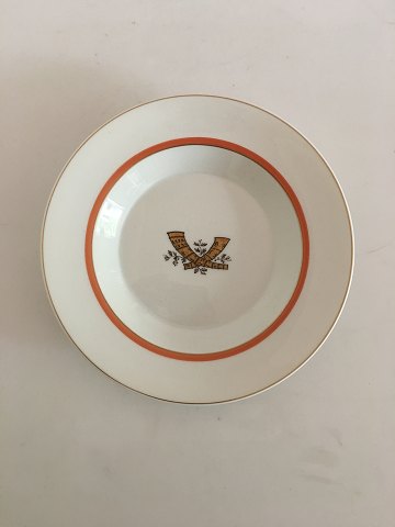 Royal Copenhagen Golden Horns with Orange Band Deep Plate No 883/9587