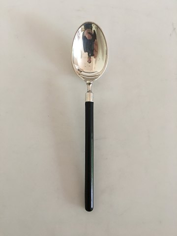 Hans Hansen Amalie Sterling Silver Dessert Spoon with Black Plast Handle