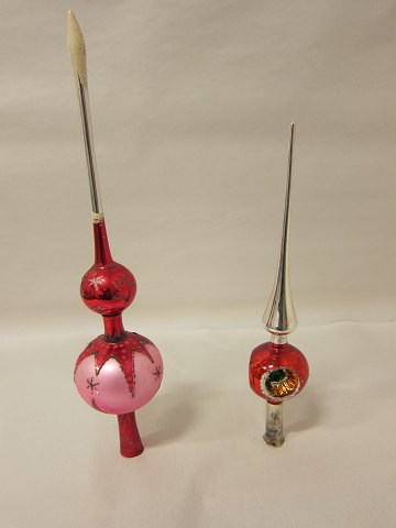 Spire for the top of the Christmas tree
H: 30,5cm  H: 24,5cm (right)
We have a large choice of items for Christmas and Christmas tree decorations.