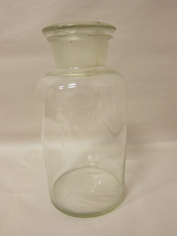 An old glas with the belonging lid; the glas was often used for keeping the 
sweets
H.: 30cm