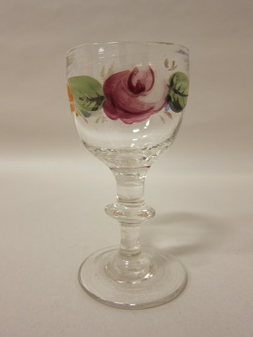 Liqueur glass, Danish, antique, enamel coloured decoration
About 1880
H: 9cm