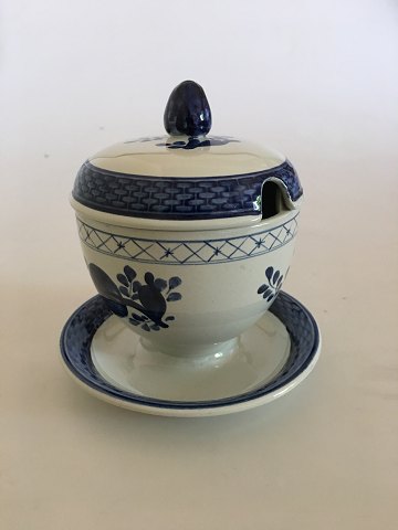 Royal Copenhagen "Blue Tranquebar" Marmelade Jar on Foot with Lid No. 1171