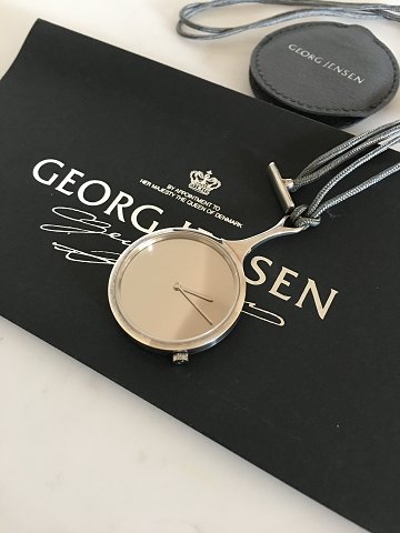 Georg Jensen Sterling Silver Torun Watch Pendant No. 2325 with original chain. 
Swiss Made