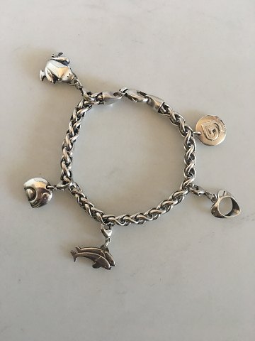 Georg Jensen Sterling Silver Charm Bracelet