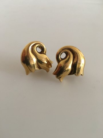 Georg Jensen 18K Gold Earrings (Clips) No 339