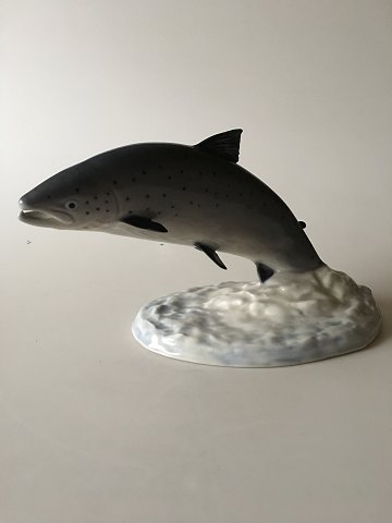 Royal Copenhagen Figurine of Leaping Salmon on Base No 5456