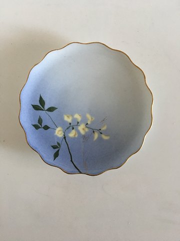 Bing & Grondahl Cake Plate with Flower decoration and Goldrim
