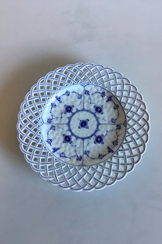 Royal Copenhagen Blue Fluted Full Lace Flat Plate with open-work border No 
1/1097