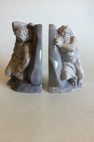 Bing og Grondahl. A pair of Bockends of Porcelain No 2100 and No 2104