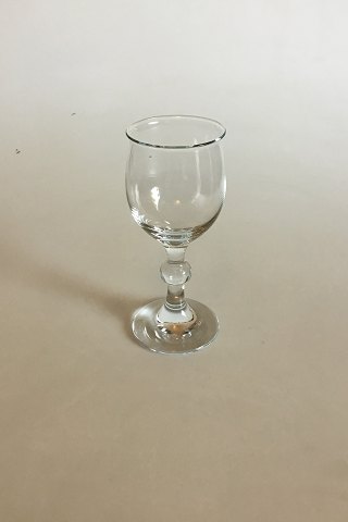 Holmegaard "ISS" service hvidvinsglas med knop på stilk