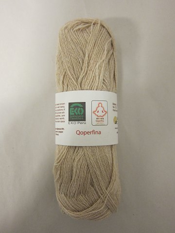 Qoperfina
Qoperfina is a 100% natural product from Peru, which is made of the finest 
ecological cotton fibres and alpaca fibres mixed with natural copper.
1 ball of Qoperfina containing 25 grams