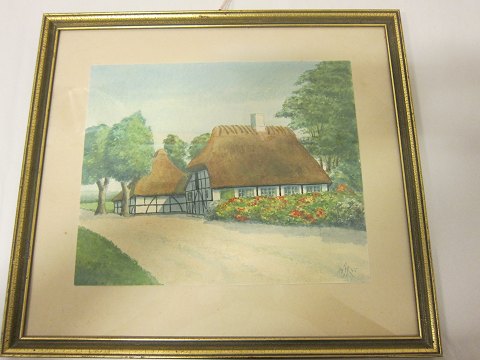 Watercolour, in a frame
A watercolour with a beautiful theme from the Broballe / Als, Denmark
By Hertha Raben
Fra 1945
39cm x 35cm
In a good condition