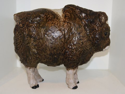 Aluminia 
Large bison figurine