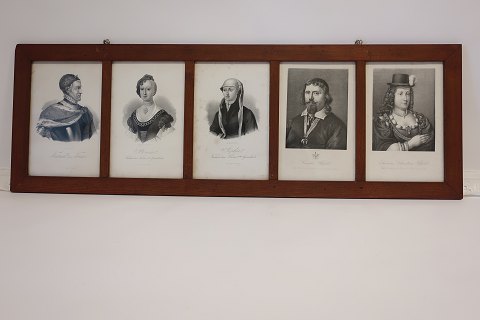 Frame with 5 prints of:
- Frederik den Første
- Frederik den Første