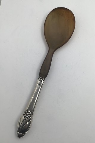 Evald Nielsen Silver No. 6 Serving spoon with horn