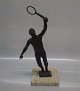 Sterret Kelsey Bronze on marble base "Tennis player" ca 32 cm