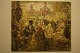 Russian painter, busy market scenery. Oil on canvas. Cyrillic  signature, 
illegible. From 1992.