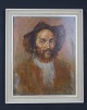 Portrait, oil on panel. Signed H. Hodgkiss. British School.